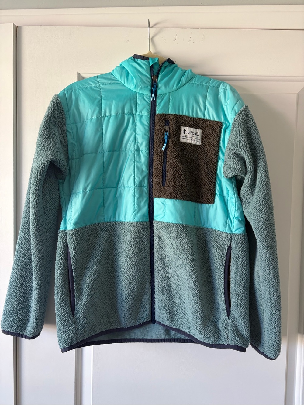 cotopaxi Aqua & Seafoam Two-Tone Puffer-Fleece Jacket